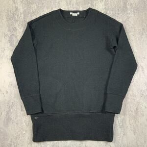 Lacoste Sweater Mens Size 36 Black Devanlay Pocket Quilted Crewneck Pullover